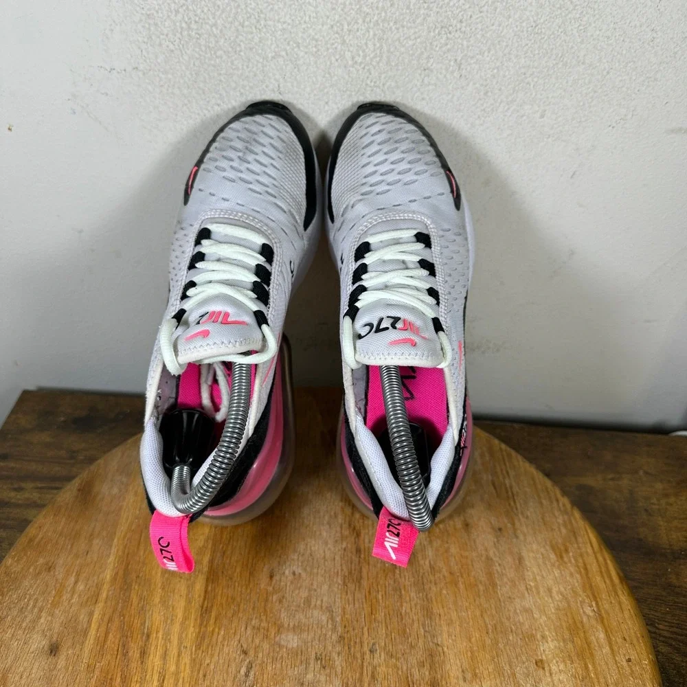 Nike Air Max 270 Womens White Pink Black AH6789-127 Shoes Size 5